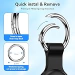 IPX8 Waterproof for AirTag Keychain Holder-4 Pack,with Soft Silicone Case - Image 6