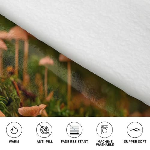 Couverture à capuche imprimé champignons idée cadeau originale et confortable