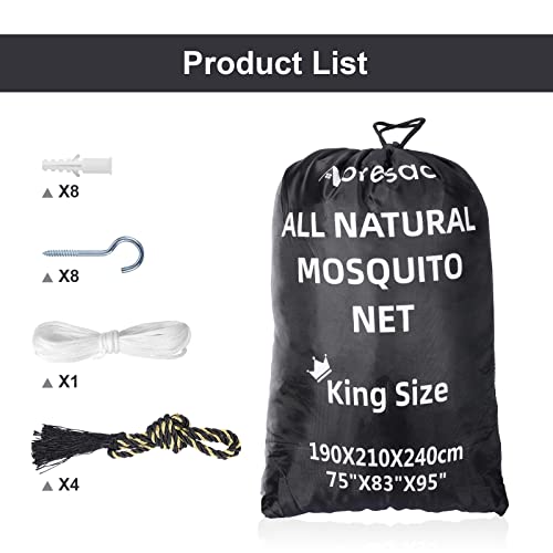 Aoresac 4 Corner Post Bed Canopy, Elegant Canopy Bed Curtains From Ceiling, Easy To Install, Mosquito Net Set For Single To Full/Queen/King Size Bed, Home & Camping Use #TOP6