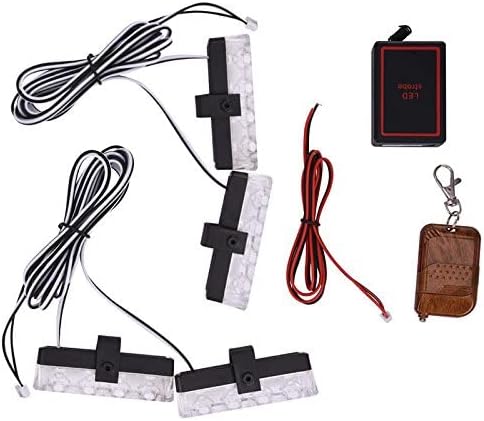 Vista 2 de 16 luces LED de policía estroboscópicas para automóvil, luces reflectivas para tablero de vehículo de emergencia de 12 V