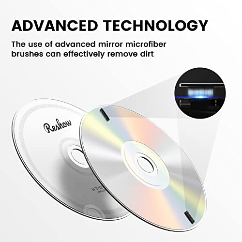 Reshow Laser Lens Disc Cleaner Kit For Cd & Dvd Player Without Scratching The Optics - Included Microfiber Cloth, Cleaning Disc And Cleaning Solution (1 Bottles Of Cleaning Fluid) #TOP2