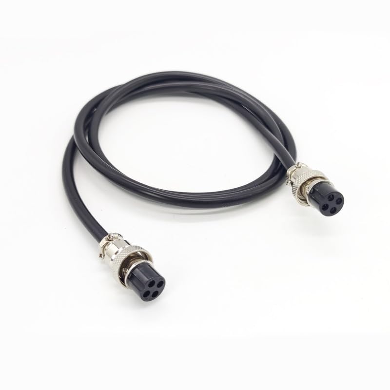 29.53 ft GX16 4 Pin Double Female Head Aviation Cordset, GX16 4Pins Female to Female Connector Electrical Cable Panel Mount Circular Metal Aviation Adapter Cordset for Ships 20AWG (9meter)