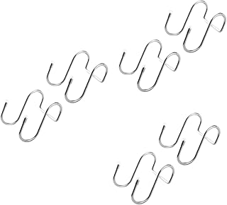 Cabilock 6 Pcs 304 Hanger Hooks Stainless Steel Hooks Wall Mount Hooks S-Shaped Hooks Metal Hooks Hanger for Home Hook up Props Stainless Steel Silver Heavy Duty Hooks Display Prop Hooks