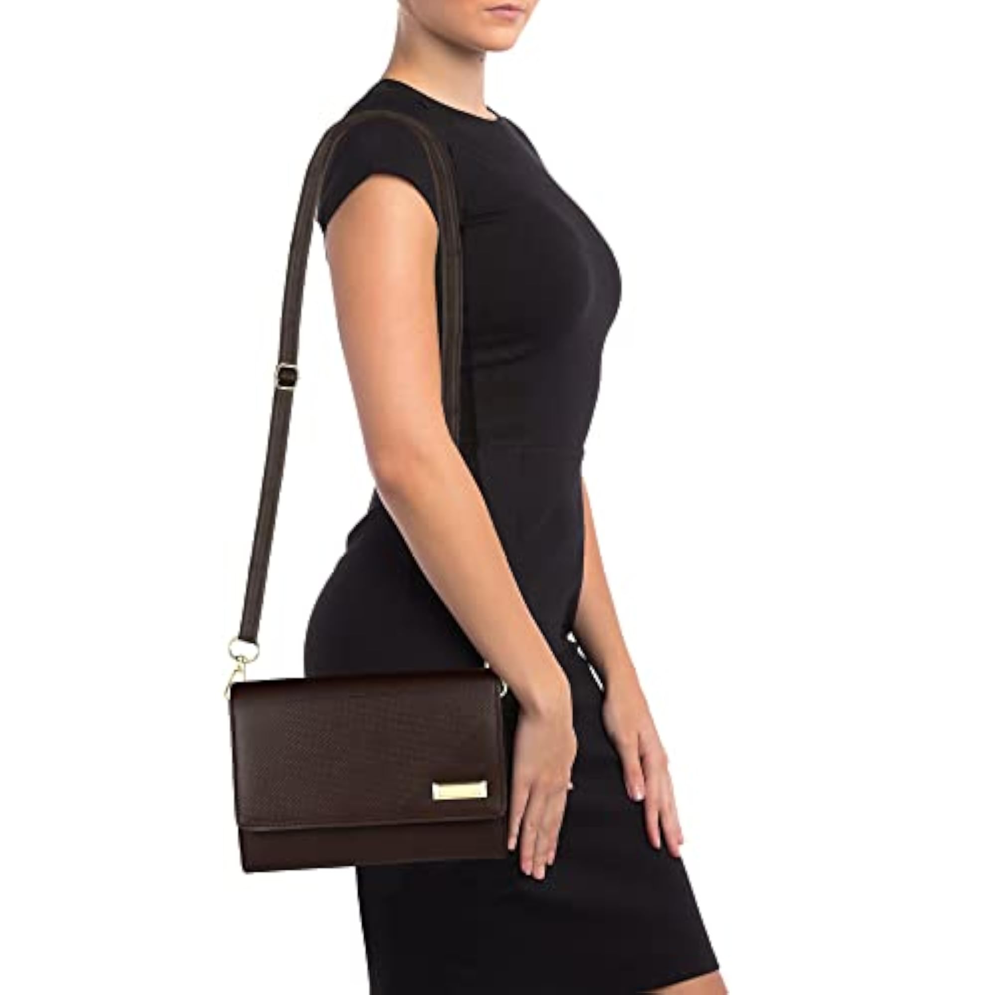 Women's Brown Trendy Sling Bag with Detachable Straps