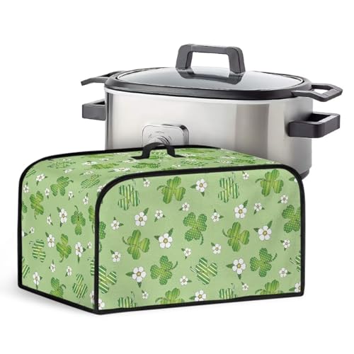 YUVAMAGIMO Green Leaf Flower Slow Cooker Dust Cover Practical Dust Cover for Pots and Pans Flexible Soft snd Comfortable Air Fryer Cover Suitable for Family Gatherings Kitchen Decorative Accessory