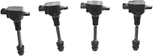Bobina de encendido para Nissan X-Trail 2005 2006 | Juego de 4 bobinas por paquete | 12 V | Diseño de bobina en enchufe
