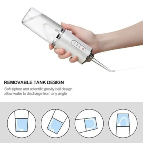 Irrigador Oral Limpeza Dentes Com Jato D Água Supersônico Recarregável Higiene Bucal E Gengiva Com 3