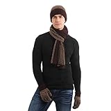 Guantes para pantalla táctil: el diseño sensible de la pantalla táctil con tres dedos puede ayudar a utilizar el teléfono y la tableta sin quitarse los guantes. Con forro polar en el sombrero, puede bloquear eficazmente el viento y mantener tus manos, cuello y cabeza calientes en climas fríos.