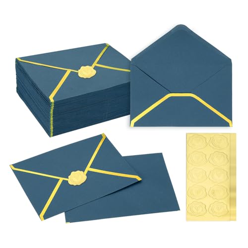 Enveloppes de correspondance A7 bleu foncé PATIKIL pour célébrer vos grands moments