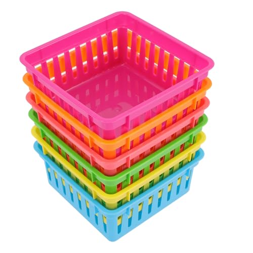 Conteneurs de stockage plastique mini paniers de rangement carrés solides - 2