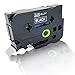 Produktbild Print-Klex Schriftband kompatibel für Brother Ptouch TZE-345 P-Touch 2030 VP 210 E 2100 VP 220 2400 2400 E 2420 PC 2430 PC 2450 CC 2450 DX 18mm x 8 m Weiß auf schwarz