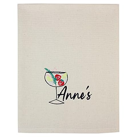 TeddyTs Personalised Gin Glass Tea Towel Cover