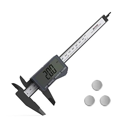 Digital Caliper, Meterk 6 Inch Micrometer Digital Caliper Measuring Tool with Large LCD Screen, Inch and Millimeter Conversion Digital Calipers 3 Batteries Included for DIY/Household