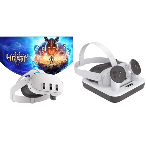 Meta Quest 3 128GB and Venom Charging Dock and Rechargeable Battery Packs for Meta Quest 3