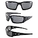 Birdz Eyewear Osprey Foam Padded Motorcycle Safety Sunglasses Black Frame with Smoke Lenses