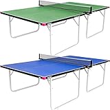 Butterfly Compact Outdoor Ping Pong Table | Thick Outdoor Table Tennis Table | All Weather Ping Pong Net Included | 3 Year Warranty | Ships Assembled | Folds for Easy Transport, Green, TW27G