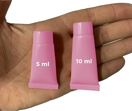 Tubes cosmétiques rechargeables contre les fuites, lot de 50 flacons 10 ml rose