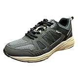 [ダンロップリファインド] 防水 幅広 4E ウォーキング ジョギング ランニング シューズ メンズ スニーカー DM286 ダークグレー 28.0 cm