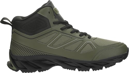 Image of Joomra Men's Stylish Sneakers High Top Athletic-Inspired Shoes | Premium Vegan Leather Upper, Durable Rubber Outsole, Perfect Ankle Support, Ideal for Outdoor & Casual Wear