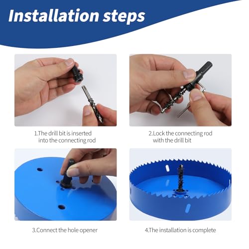 Image of 5.5 Inches /140mm Bi-Metal Hole Saw w /Arbor & Pilot Bit