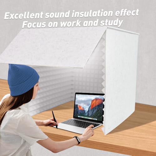 Cabina de grabación plegable con espuma de alta densidad, estudio pequeño para grabación, escudo para grabación, insonorización para grabación, streaming en vivo y podcast (Gris) miniatura 4
