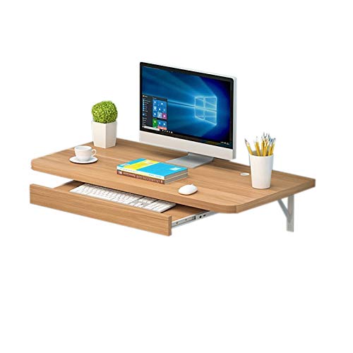 WRRAC-Tabelle Schreibtischwand Zuhause Büro-Computertisch PC Laptop-Tisch mit Keyboardständer Moderne Einfachheit Convertible Workstation für kleine Räume Runde Ecke (60 x 40 cm) Cover