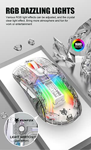 Attoe Bluetooth Wireless Mouse, Transparent Rgb Mechanical Dual Mode Gaming Mouse, A Must-Have Cool Usb Computer Mouse For Gaming And Esports… #TOP7
