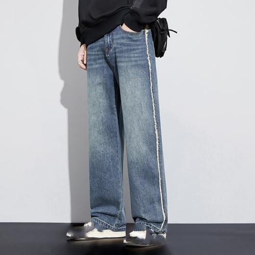 Jeans Pants Trousers Denim Spring and Autumn Men's Classic Loose Casual High Street Wide Leg Drop4