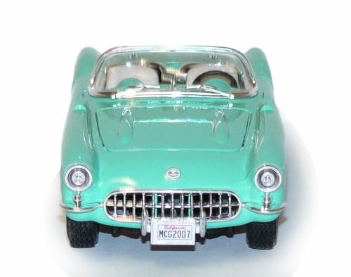 Maisto 1957 Chevy Corvette Convertible Turquoise 1:24 miniatura 4