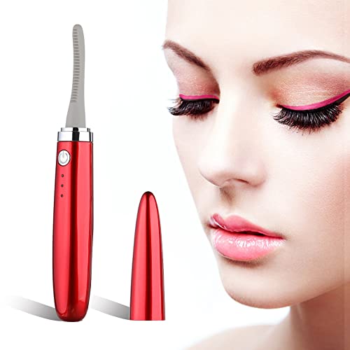 Heated Eyelash Curler, Rechargeable Comb Eyelash Curler Quick Natural Curling 24H Long-Lasting Curling, 3 Temperature Modes, Eye Beauty Makeup Tools Lb000257-2 #TOP1