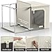 Sorbus Storage Bins with Divided Interior - Large Stackable & Foldable Organizer Containers with Metal Frame, Oxford Fabric, Large Window & Carry Handles - Organization for Bedroom, Linens & Clothes