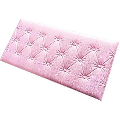 WENZHE Upholstered Wall Panels DIY Tuft Headboard Tiles Wall Decor Indoor Renovation Wallpaper Anti-collision Soft Case Self-adhesive Wall Mat Home Background Wall Decoration-5Colors Cover