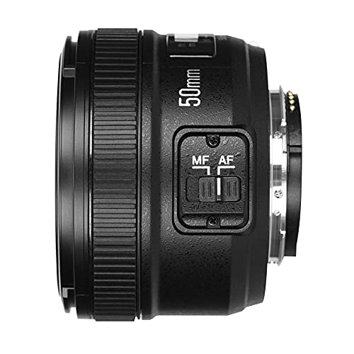 Image of YONGNUO YN50mm F1.8, Standard Prime Auto Focus Lens for Nikon Full Frame SLR F Mount Cameras Black