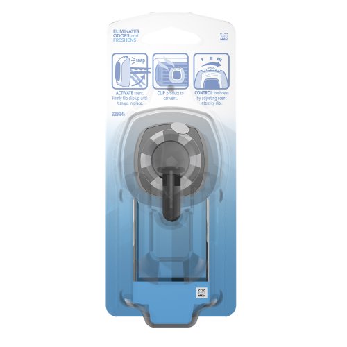Image of Febreze Car Air Fresheners, New Car Scent, Odor Eliminator for Strong Odors Car Vent Clips (2 Count)