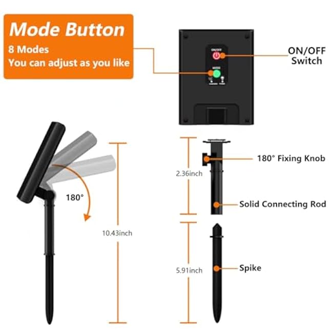 2-Pack 200 LED Solar String Lights for Outside,Solar Fairy Lights for Outside Waterproof,Solar String Lights Outdoor with 8 Modes for Christmas Tree,Balcony, Party,Wedding Decorations (Warm White)