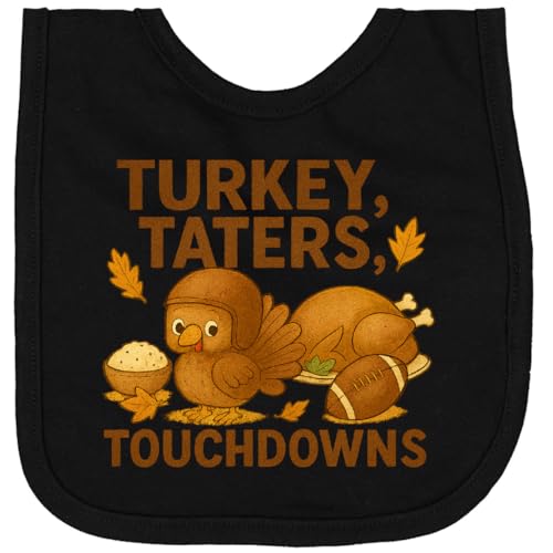 inktastic Thanksgiving Turkey Football Humor Newborn Bib