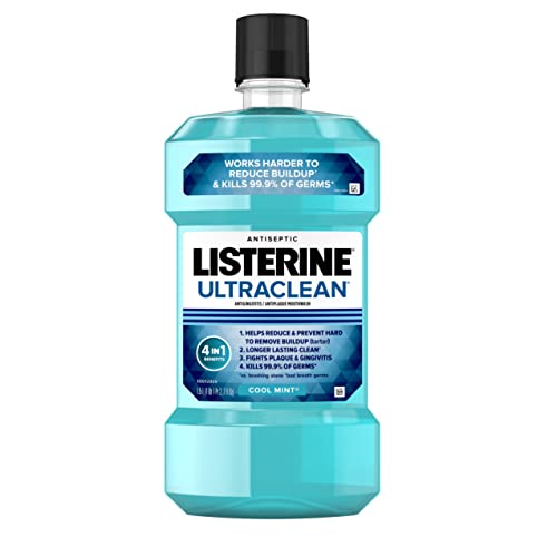 Listerine Ultraclean Antiseptic Mouthwash For Gingivitis, Plaque & Tartar, Mint, 1.5 L #TOP10