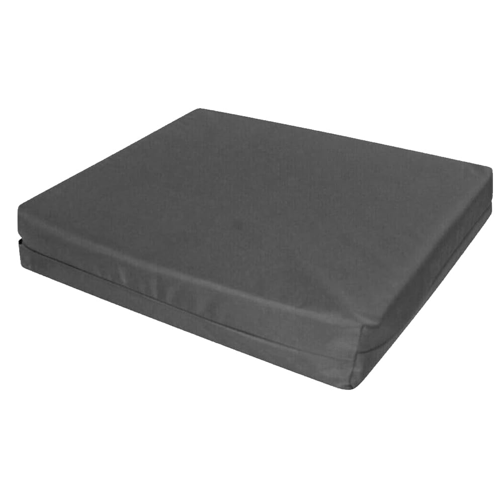 Brillars Garden Chair Foam Cushion For Rattan Furniture - Waterproof Zip Remoavble Cover, Multi Use Indoor Outdoor Chairs Patio Office Pads (60x60x5cm, Charcoal) โ image 1