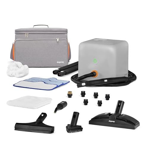 Nettoyeur vapeur Dupray Neat Plus avec kit de 18 accessoires – Nettoyage puissant, sans produits chimiques pour sols, voiture, carrelage, joints et plus...