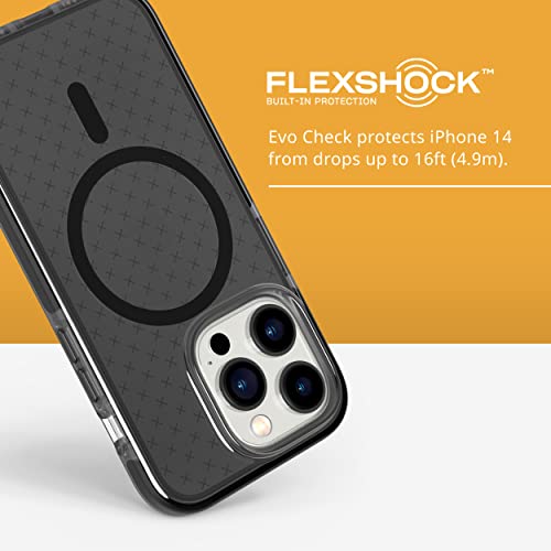 tech21 iPhone 14 Pro Evo Check Compatible with MagSafe® – Shock-Absorbing & Slim Protective Phone Case with 16ft FlexShock Multi-Drop Protection & Extra Buttons by tech21 - Image 3