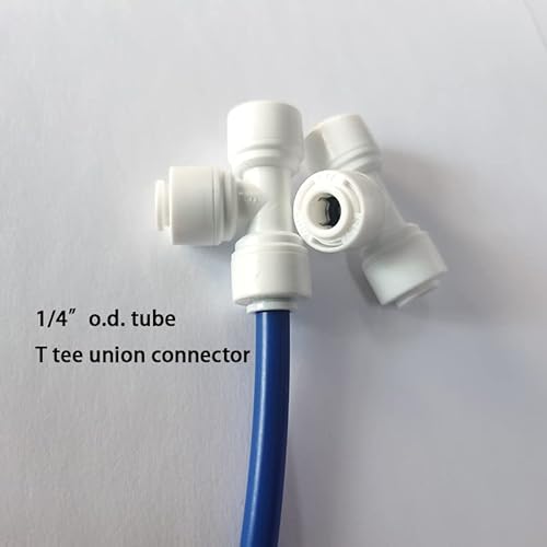 Malida Water Purifier Quick Connector ,Ro Water 1/4 Tubing, Ro Water Filter Fittings , 1/4 Inch Tubing Blue 10 Meters + Quick Connect 12Pcs #TOP7