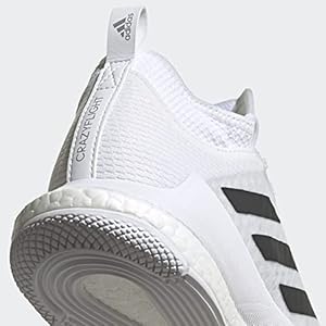 adidas Women's Crazyflight Mid Volleyball Shoe, White/Black/Grey