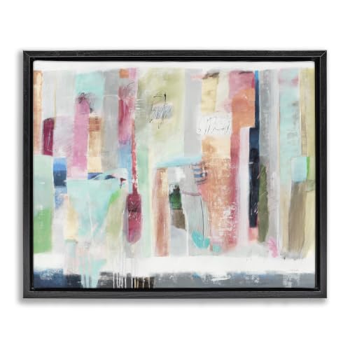Abstract Geometric Scribble Shapes, 16 x 20 Inch Canvas in Floater Frame