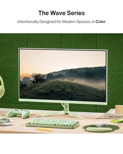 Image of Pixio PX246 Wave Mint Green 24 inch 120Hz Refresh Rate FHD 1080p Resolution IPS Panel 4ms GTG Response Time Gaming Monitor with Adaptive Sync