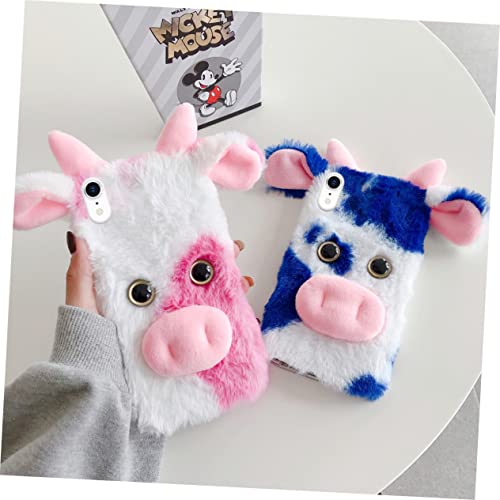 Coque de téléphone peluche vache Mikikit lot de 2 protections douces