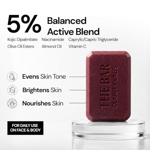 Image of Clarity Labs | DETAN BRIGHTENING SOAP | (Pack of 8) | Tan Removal | KOJIC ACID SOAP | Niacinamide | Vitamin C Kojic | Dark Spot Removal | Even Skin Tone | Glowing Brighter Skin | Reduces underarm pigmentation