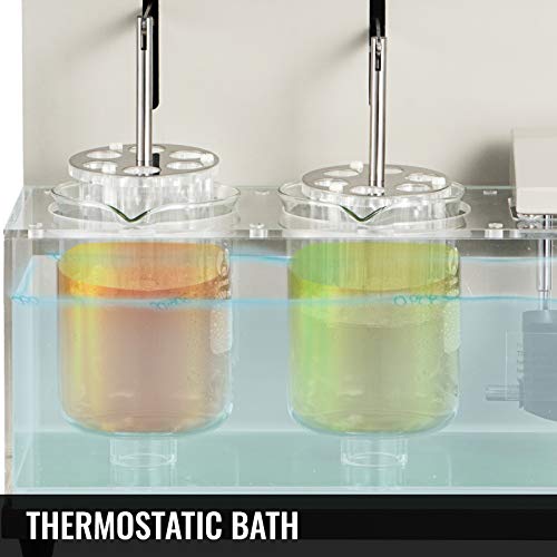 VEVOR Disintegration Tester BJ-2 Lab Disintegration Instrument Double Cup Tablet Disintegration Testing 30-32/min Lab Disintegration Tester Preset Time and Temperature Tablet Disintegration Tester