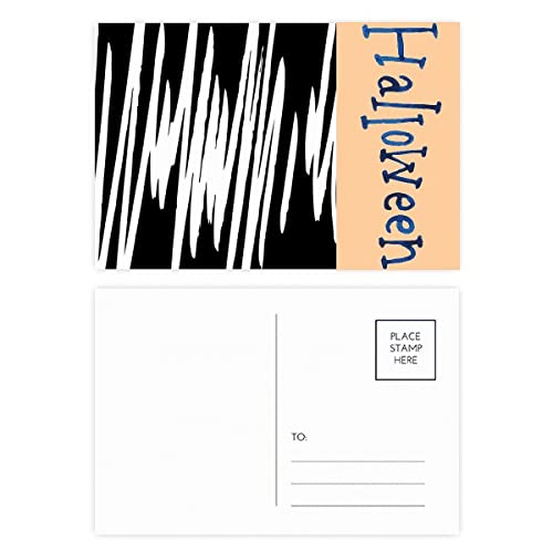 Cartes postales d'Halloween en papier texturé premium pour correspondance de luxe