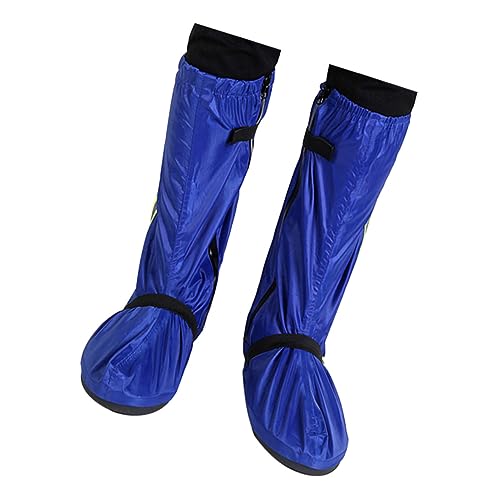 Cubrecalzados impermeables para hombre y mujer Angoily, de tela oxford azul reflectante, para lluvia, nieve y actividades al aire libre miniatura 1