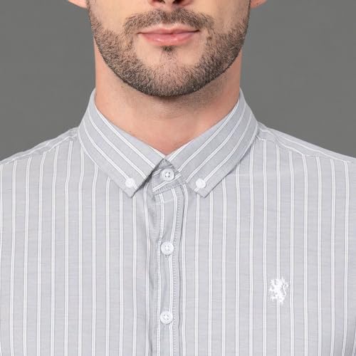 Image of Red Tape Striped Regular Fit Shirt For Men | Comfortable & Stylish